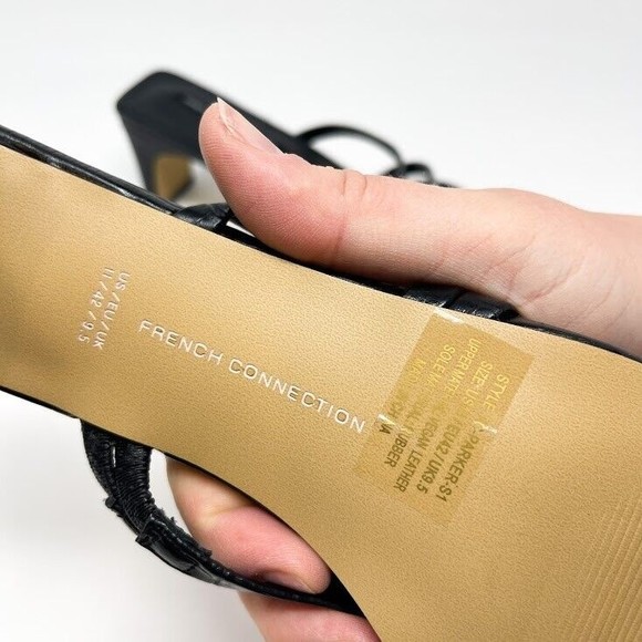 French‎ Connection Parker Strappy Heel Sandals Womens Leather Dress Sandal Sz 11 - Picture 6 of 7